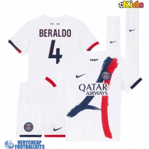 Paris Saint-Germain Lucas Beraldo #4 Replica Away Minikit 2025-26 Short Sleeve (+ pants)